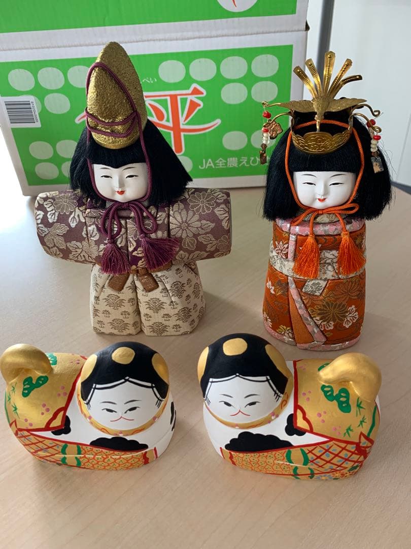 犬筥 雛人形 雛祭り 立雛 日本の伝統 秀水作 木目込み雛人形 京人形 金彩 桐