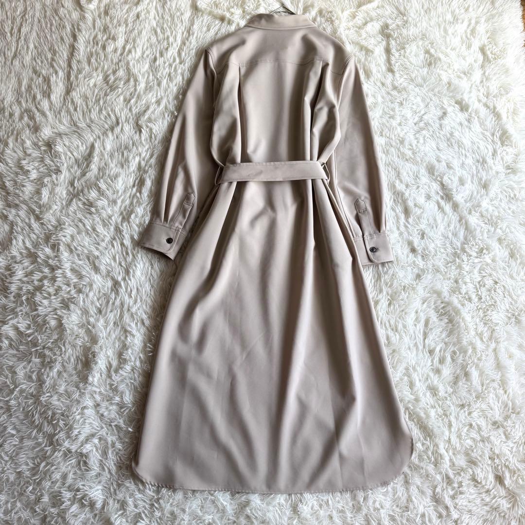 【新品タグ付き】SOÉJU ソフトオックスシャツワンピース ベージュ S