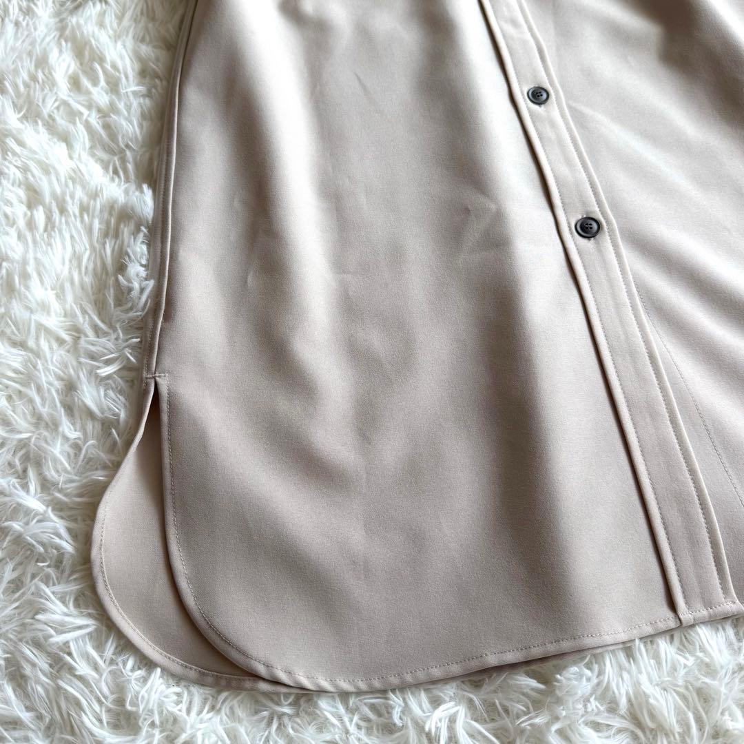 【新品タグ付き】SOÉJU ソフトオックスシャツワンピース ベージュ S