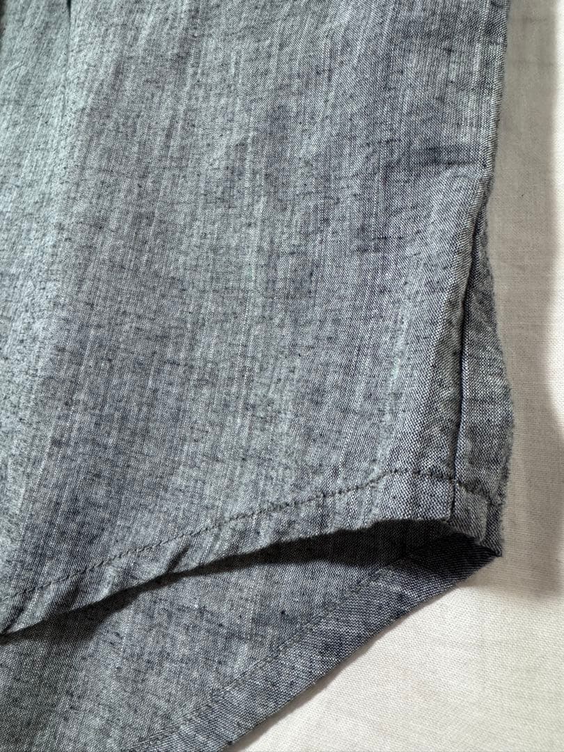 mizuiro ind リネン混ワイドシャツ
