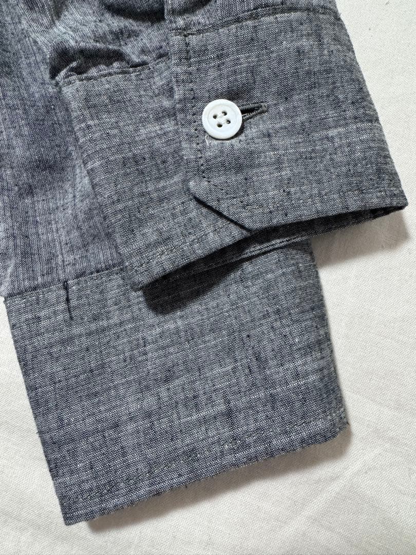 mizuiro ind リネン混ワイドシャツ