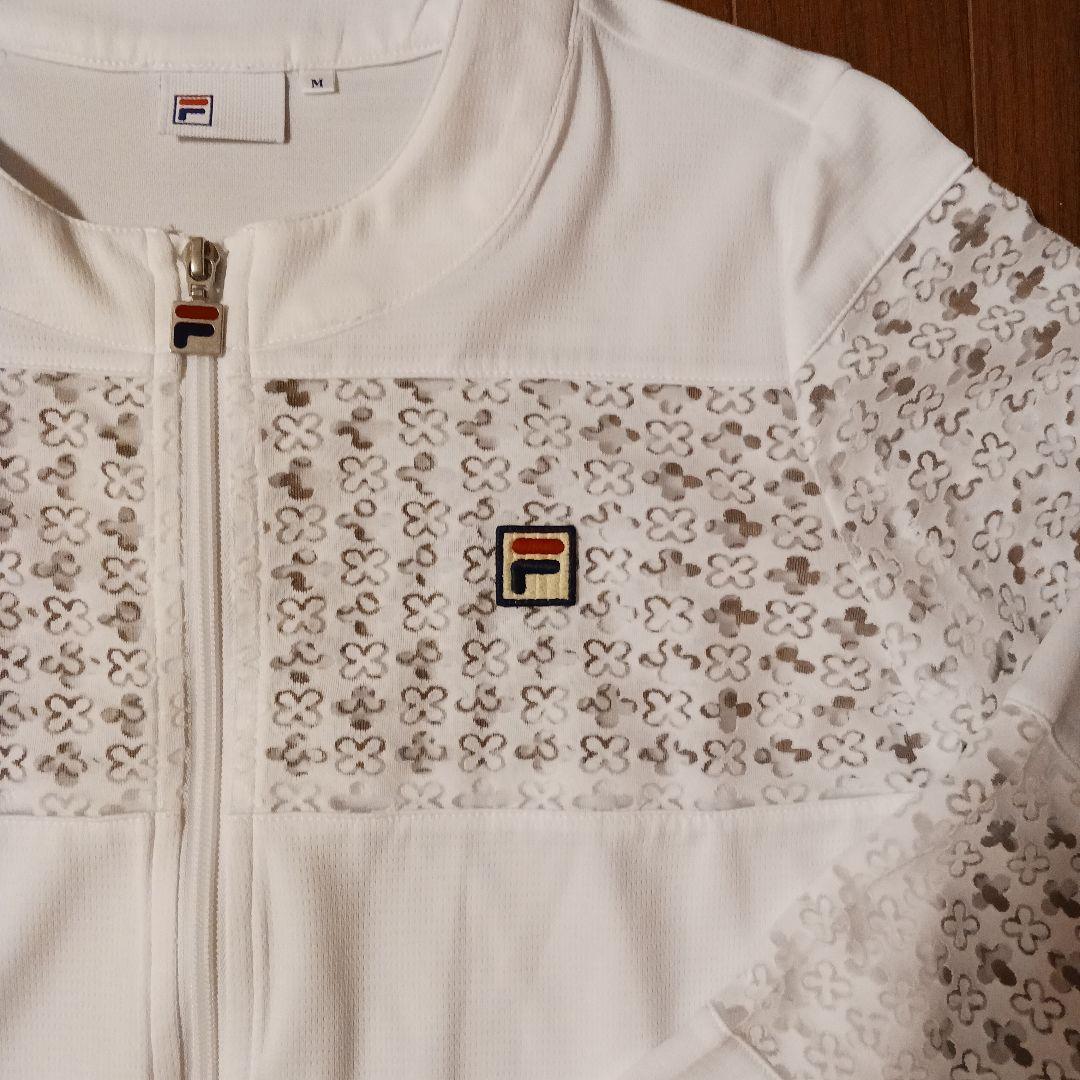 FILA ホワイト ジップアップジャケット M