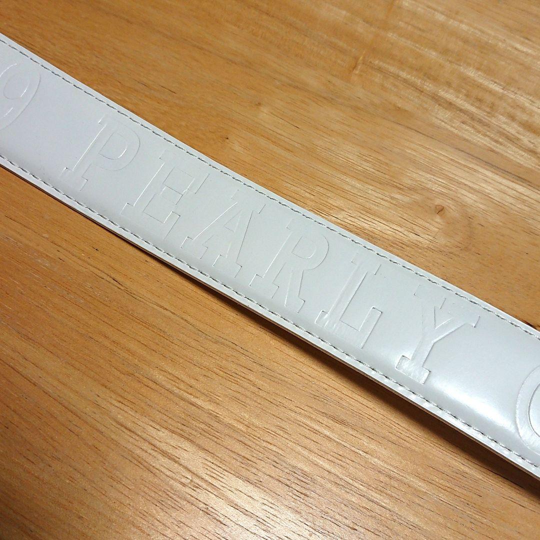 PEARLY GATES パーリーゲイツ メンズ ベルト ロゴ 型押し 7穴 白