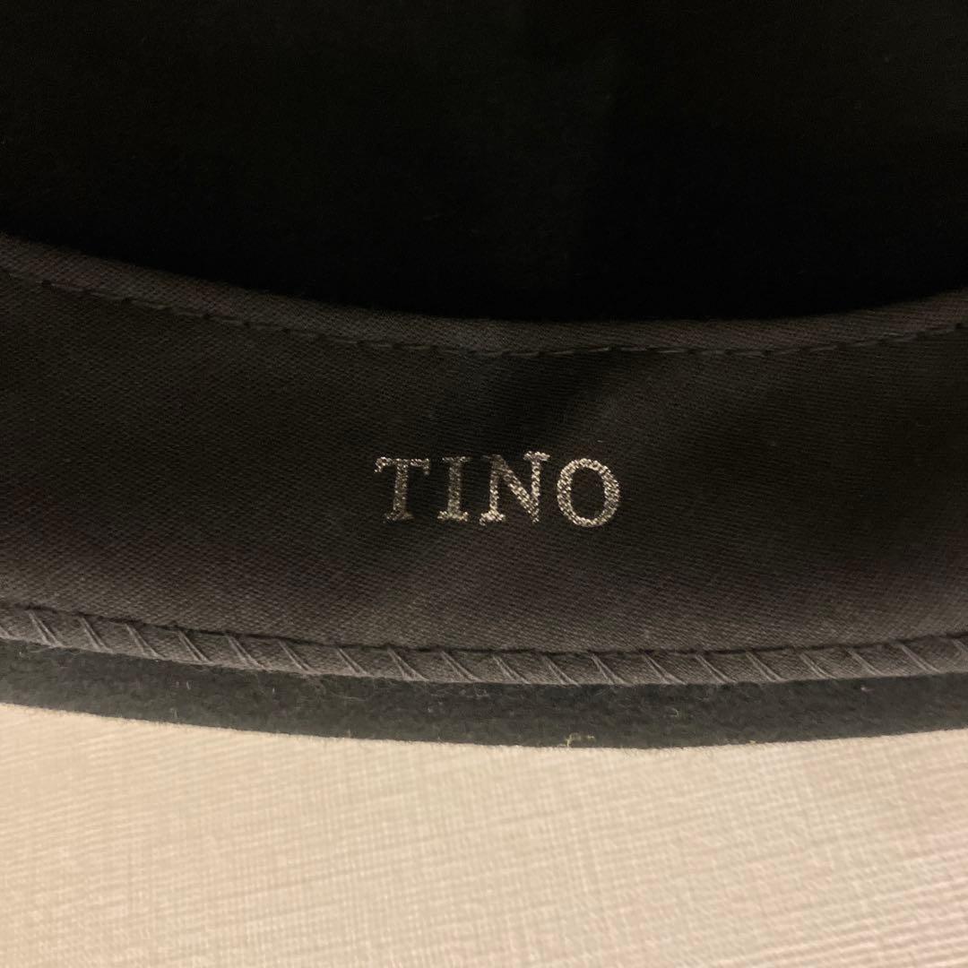 【美品】Bailey／ベイリーTINO中折れ帽・羽付き　 L　ブラック