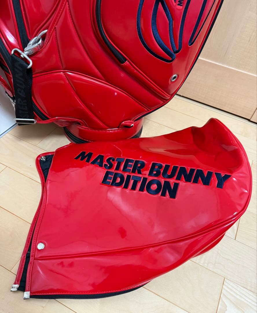 完売★マスターバニー★キャディバッグ★パーリーゲイツ★ゴルフバッグ★エナメル★赤