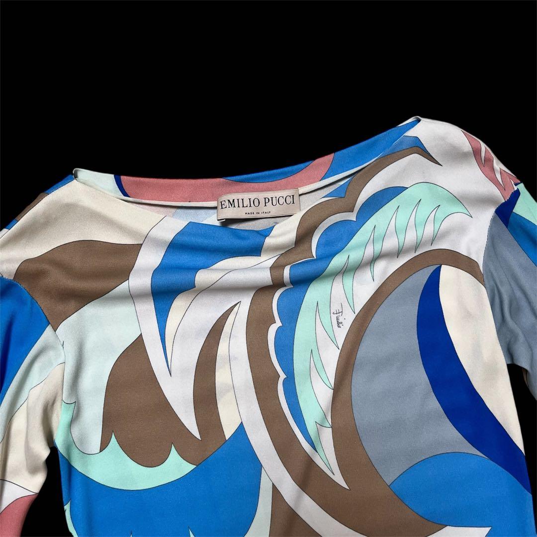 エミリオプッチEMILIO PUCCI 長袖タイトドレスワンピースサイズXS