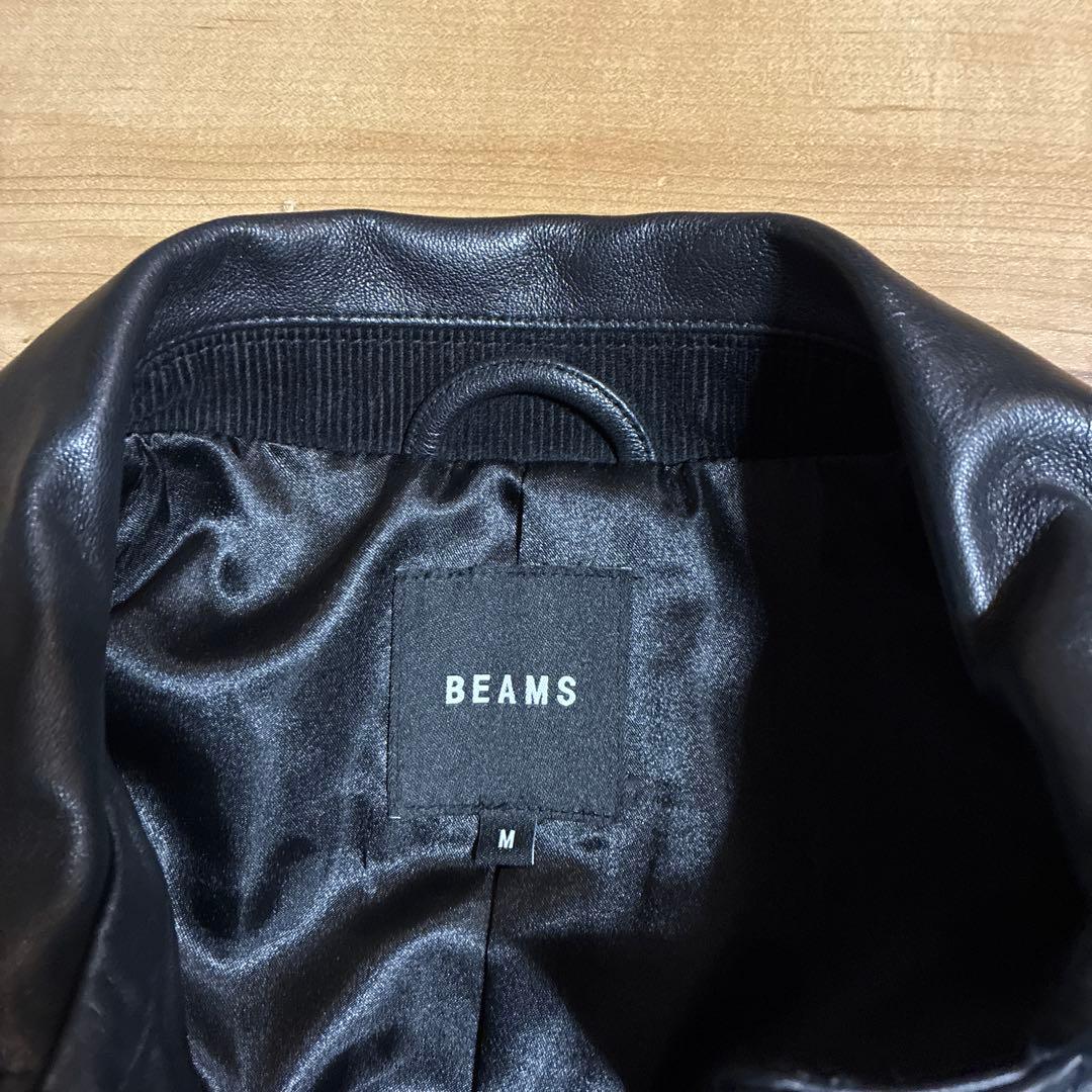 BEAMS レザー カーコート ブルゾン 23AW