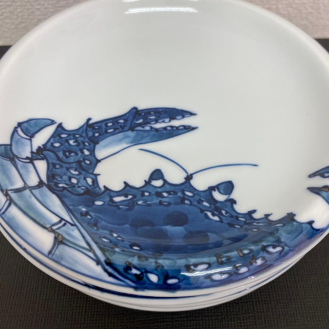 源右衛門　有田焼　蟹絵　銘々皿　5枚組み