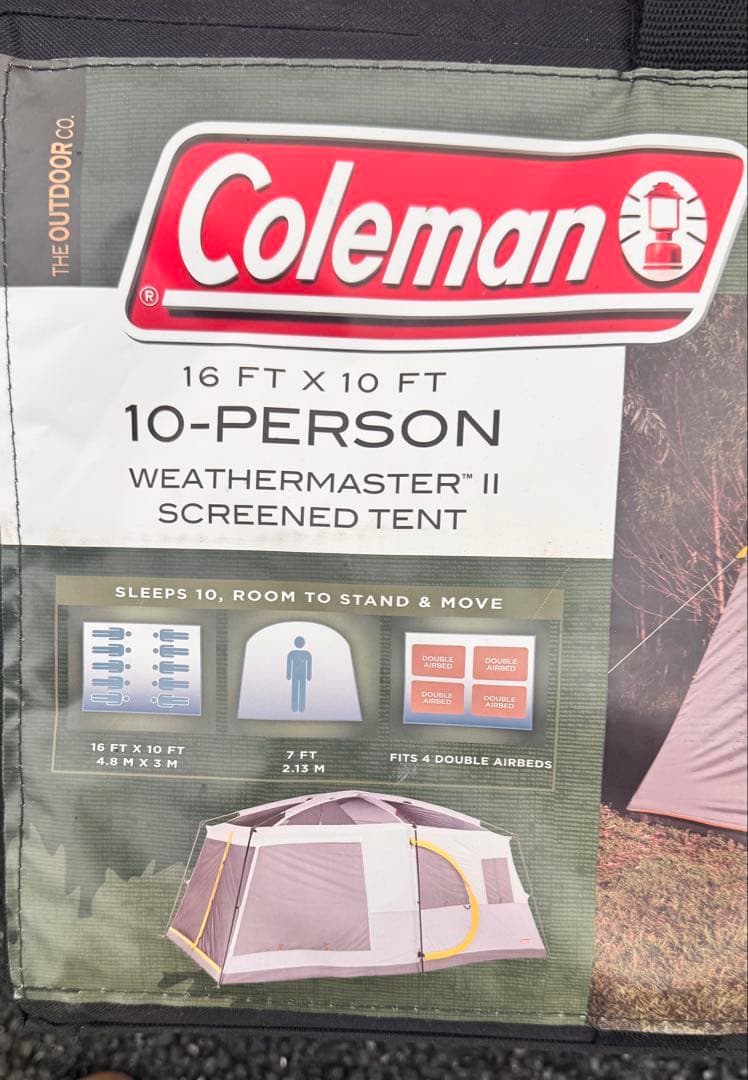 新品未開封　Coleman「ウェザーマスター II 10人用スクリーンテント」