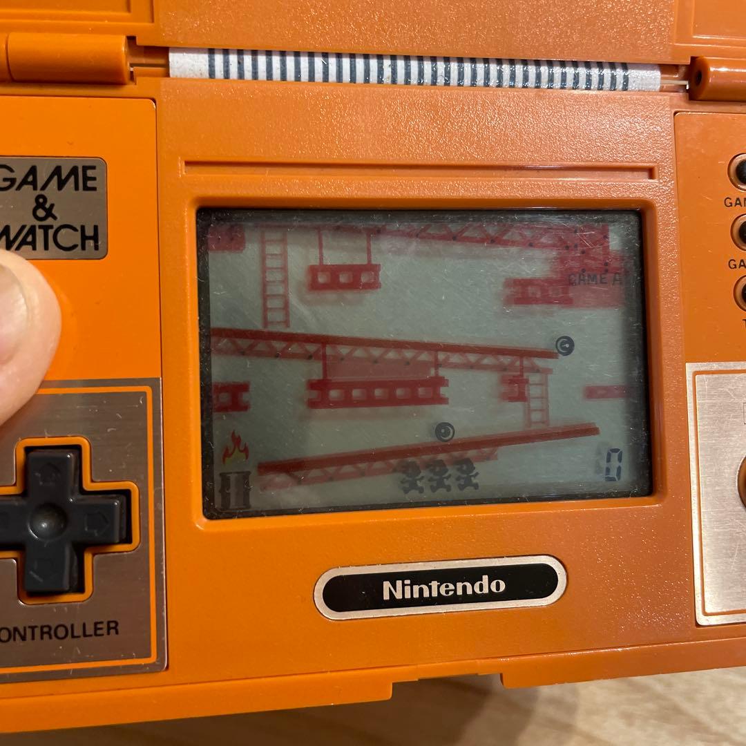 【動作品】Nintendoゲーム&ウォッチ　ドンキーコング電池カバーなし電池付き