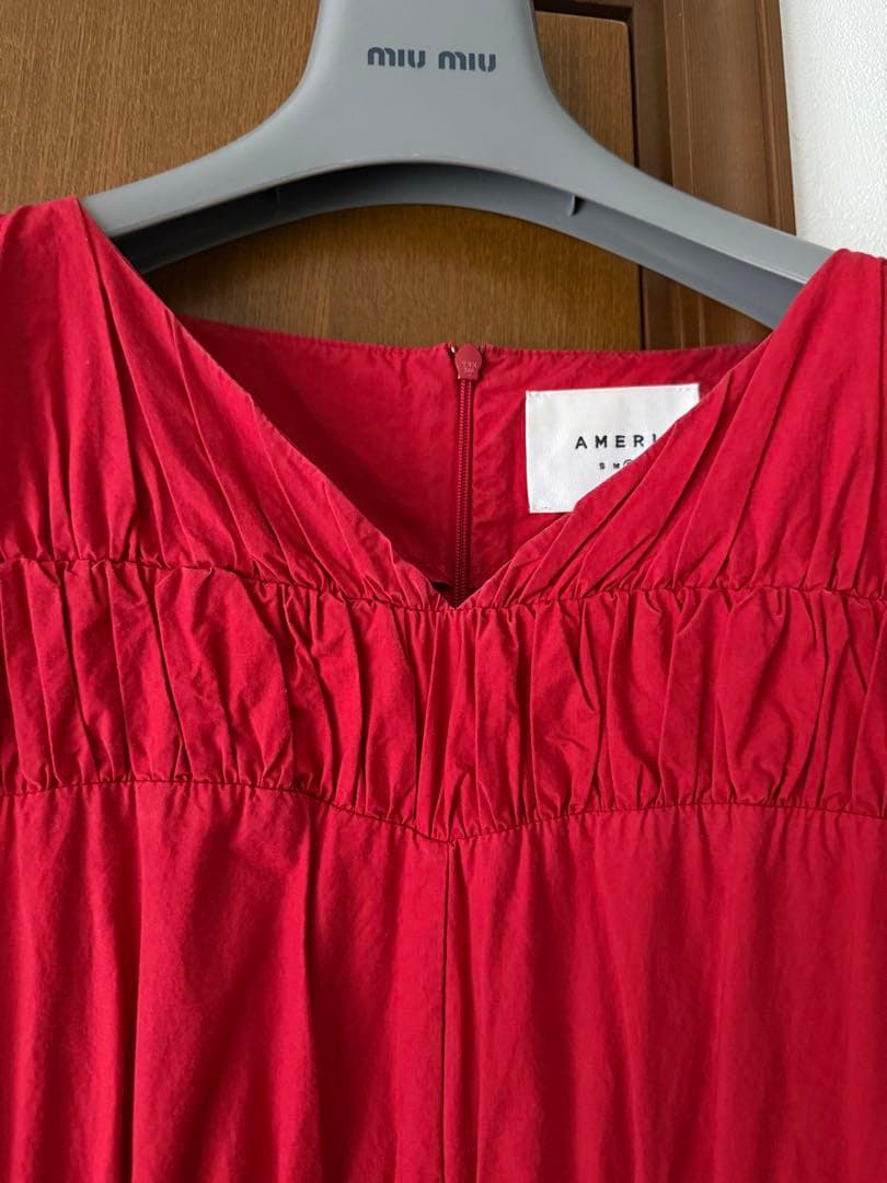 アメリヴィンテージ SHIRRING VOLUME SLEEVE DRESS