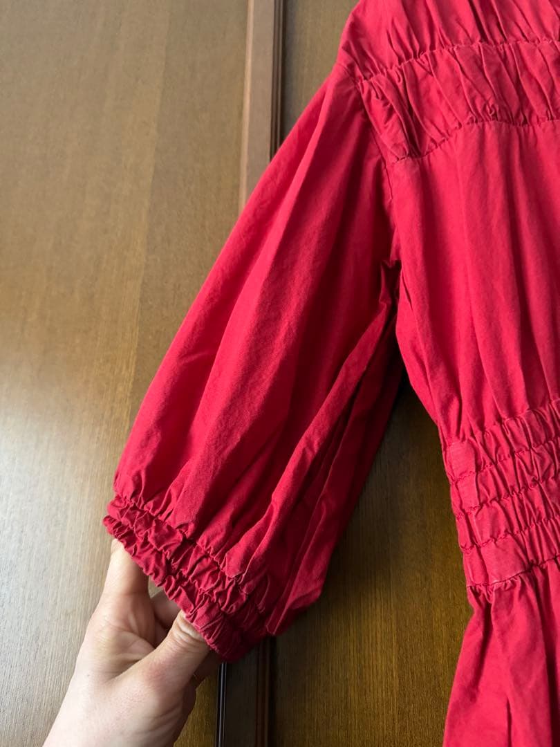 アメリヴィンテージ SHIRRING VOLUME SLEEVE DRESS