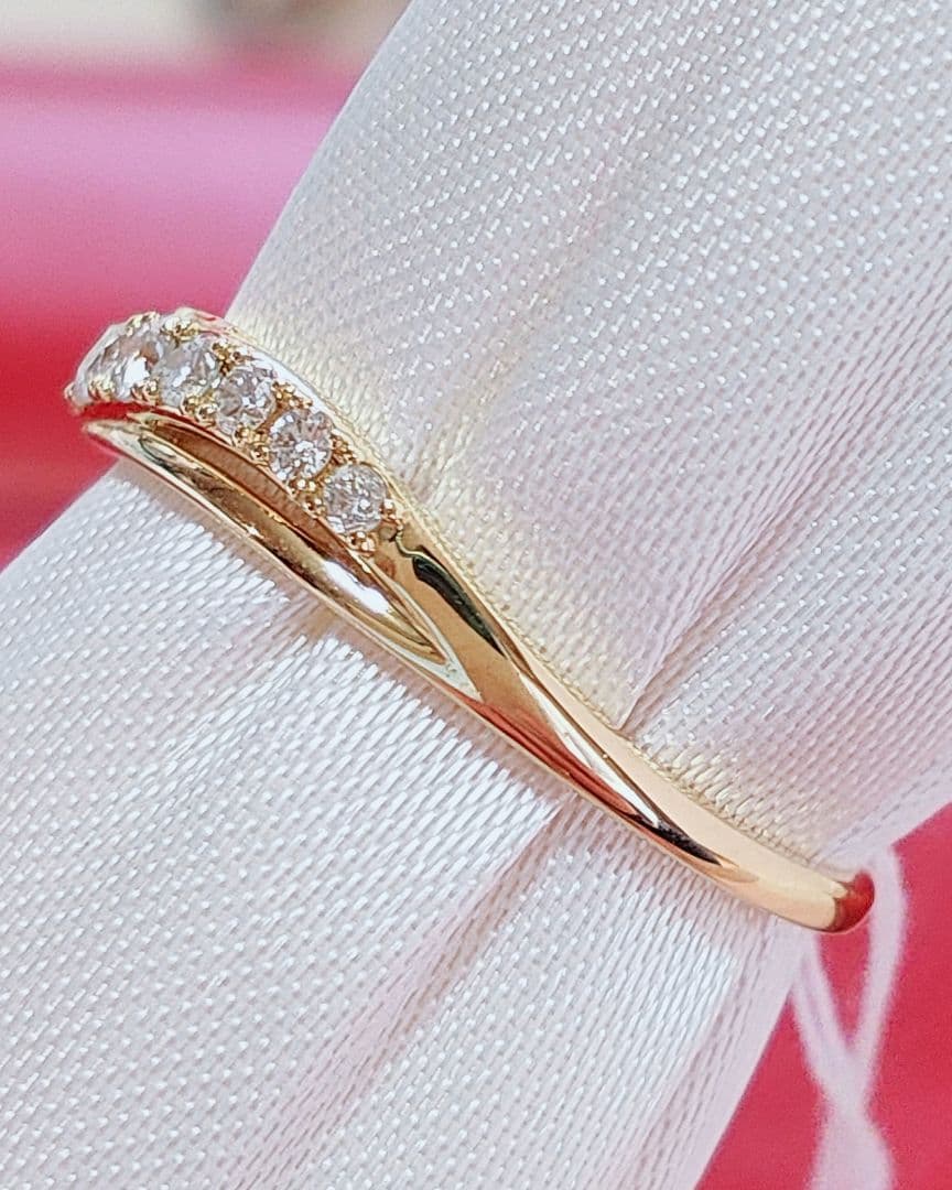 2026年 新作 未使用品 k18 天然ダイヤモンド 0.15ct リング