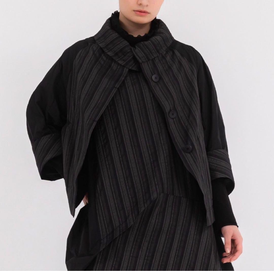 ▼5.9万✨24年AW完売✨極美品✨芽風 メフウ【38】シルクボーダージャケット