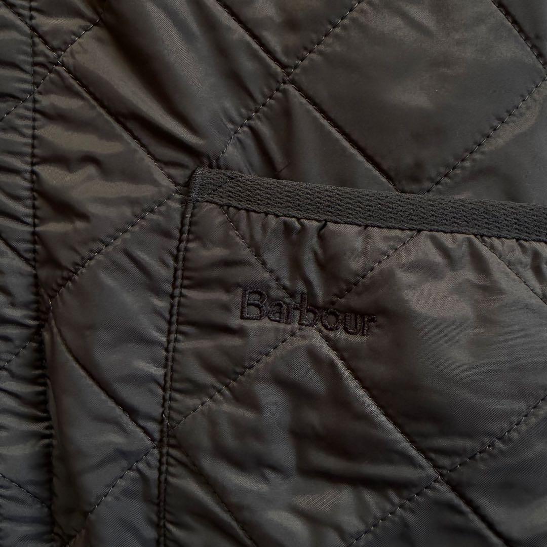 Barbour ネイビー キルティングベスト Lサイズ