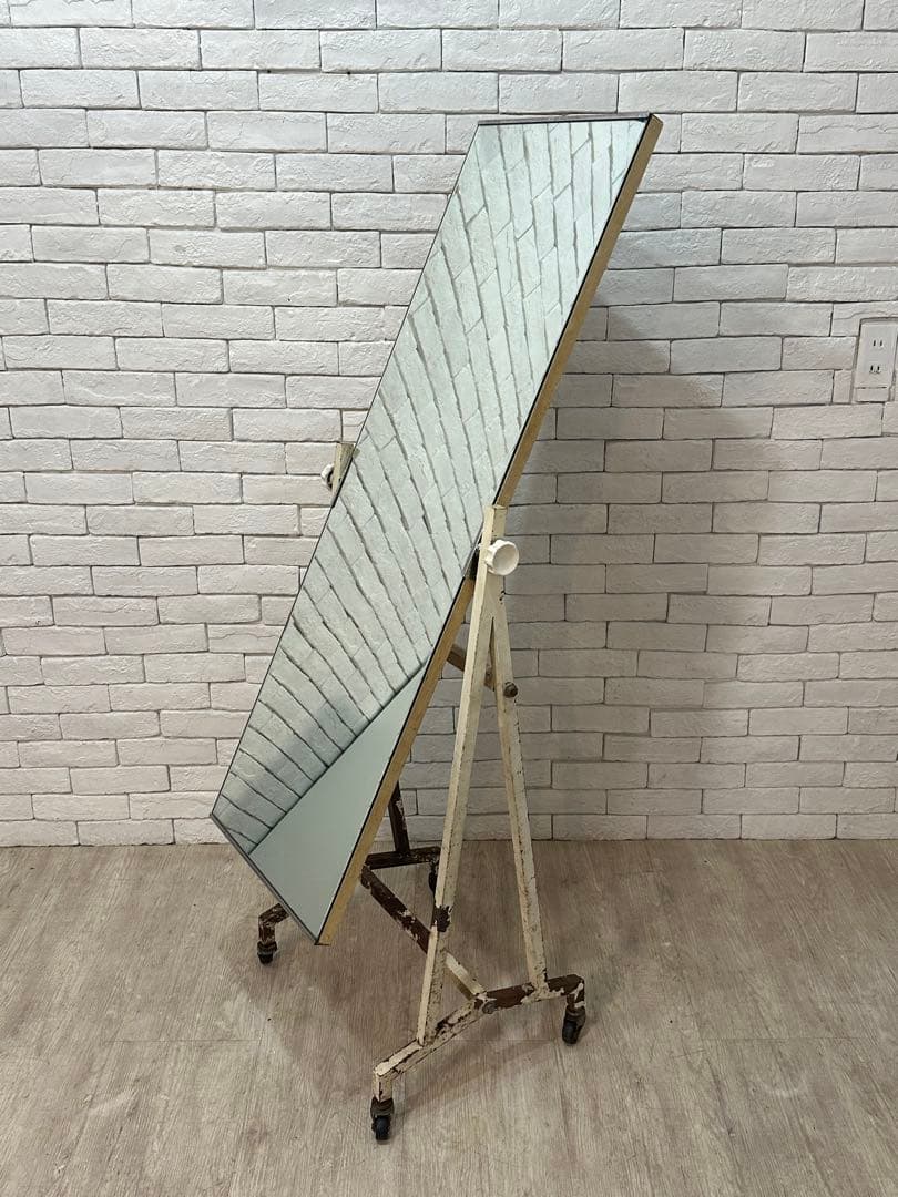 【東京都内23区配送無料】ビンテージ　スタンド　ミラー　鏡　什器　アパレル　店舗