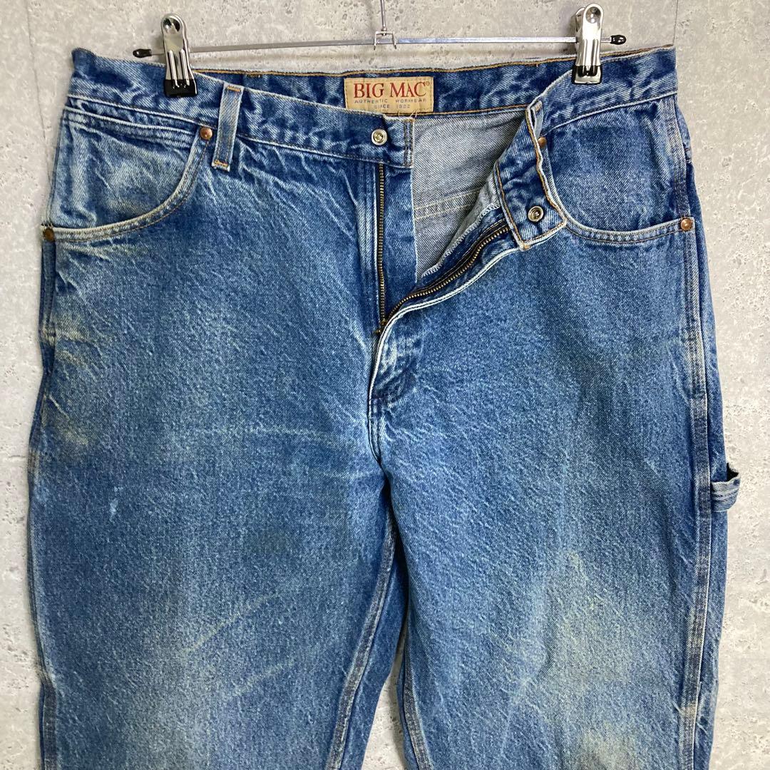 BIG MAC 90s ペインターパンツ　ブルーデニム　ジーンズ　W38 L30