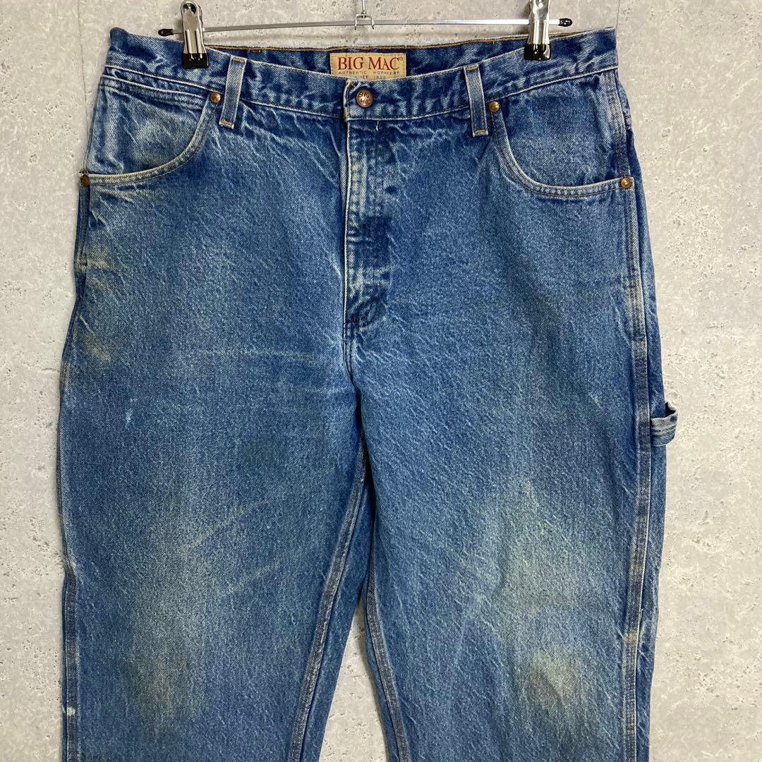 BIG MAC 90s ペインターパンツ　ブルーデニム　ジーンズ　W38 L30