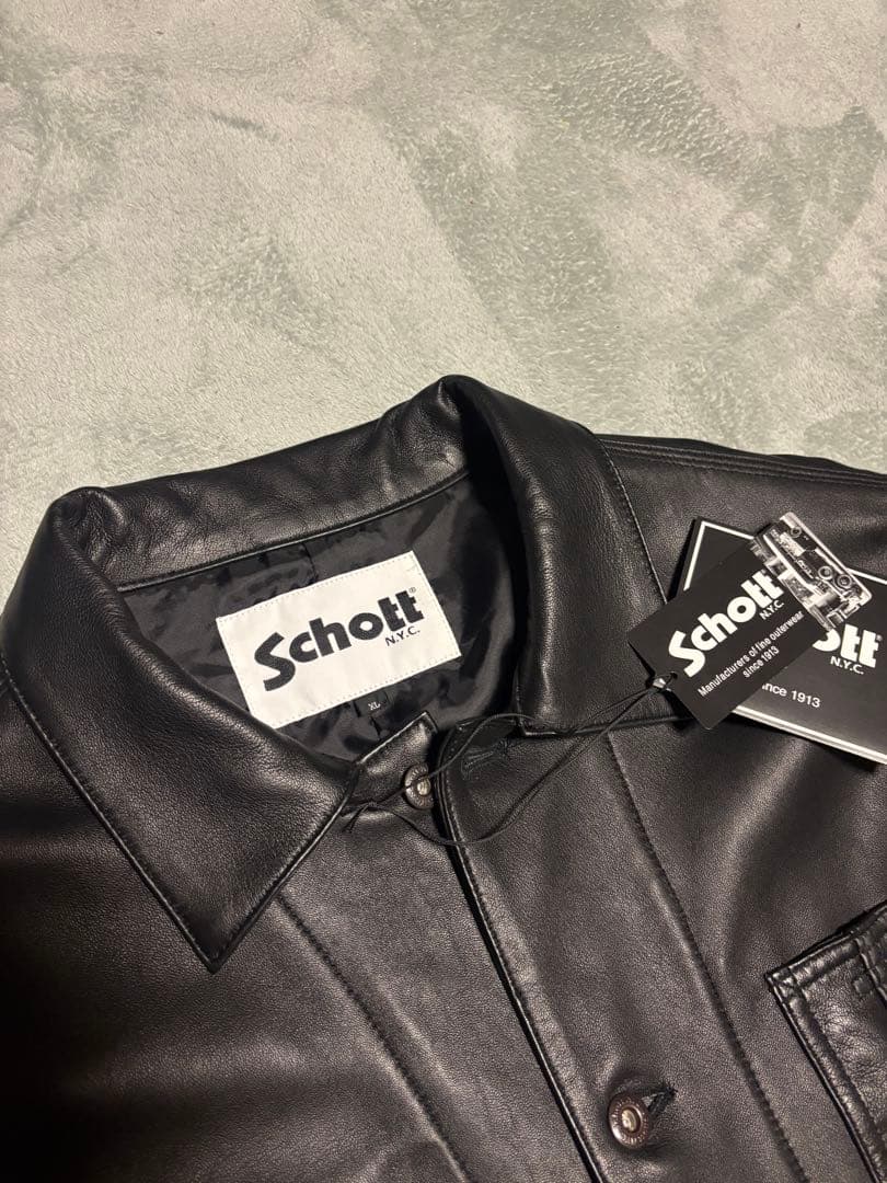 schott レザー　カバーオール　XL