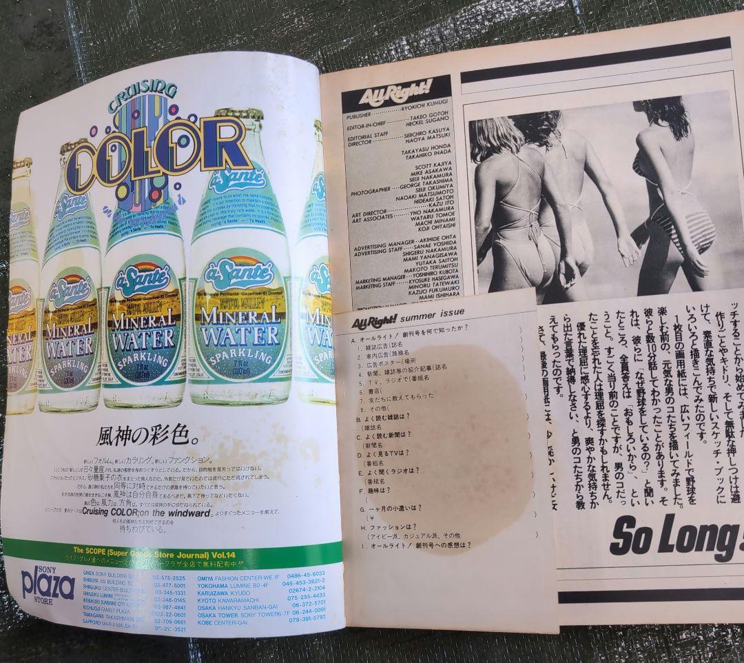 【超希少・創刊号】All Right！1983年 昭和58年 CBSソニー出版