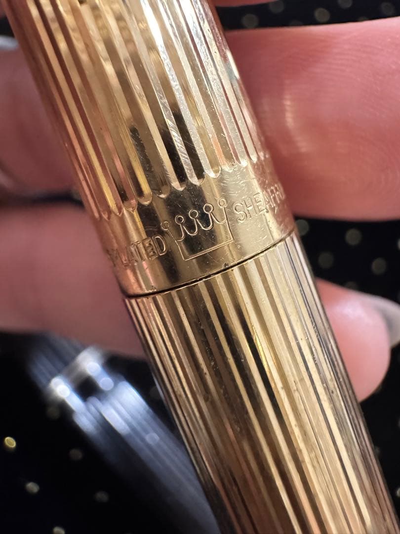 PILOT✨SHEAFFER ゴールド ストライプ 万年筆セット