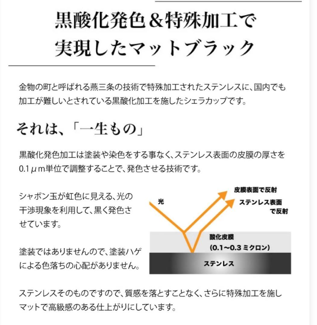 【未使用】レナソブ　Re:NASOV 漆黒のシェラカップ 2個セット ブラック黒