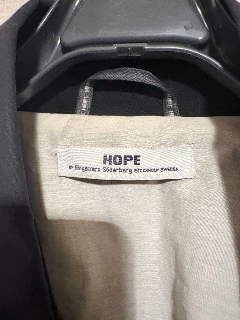 【希少】HOPE ハンティングジャケット 48 黒 バブアー風
