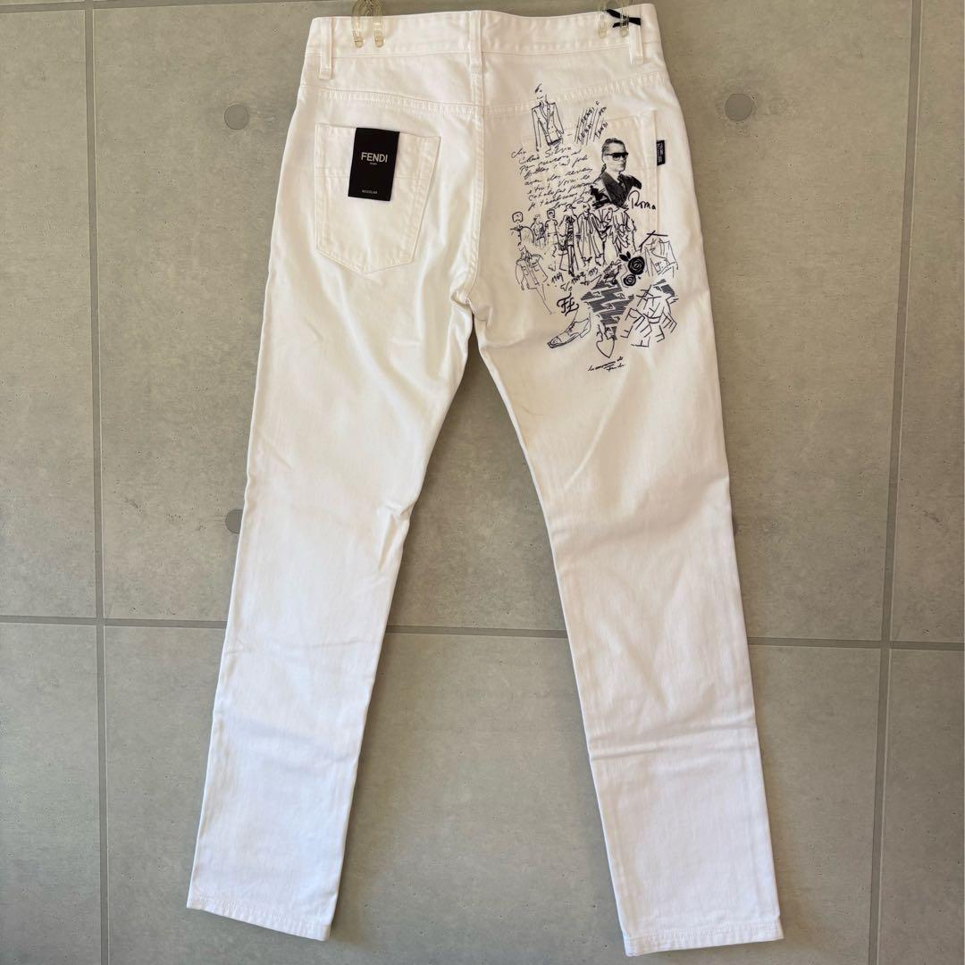 FENDI未使用Karl collage White Jeans（画像7確認）
