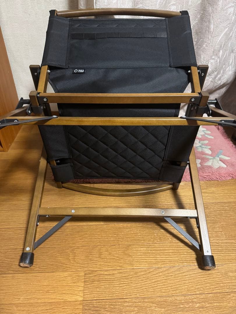 クイックキャンプ ウッドローチェア ブラック QC-WLC アウトドア折りたたみ