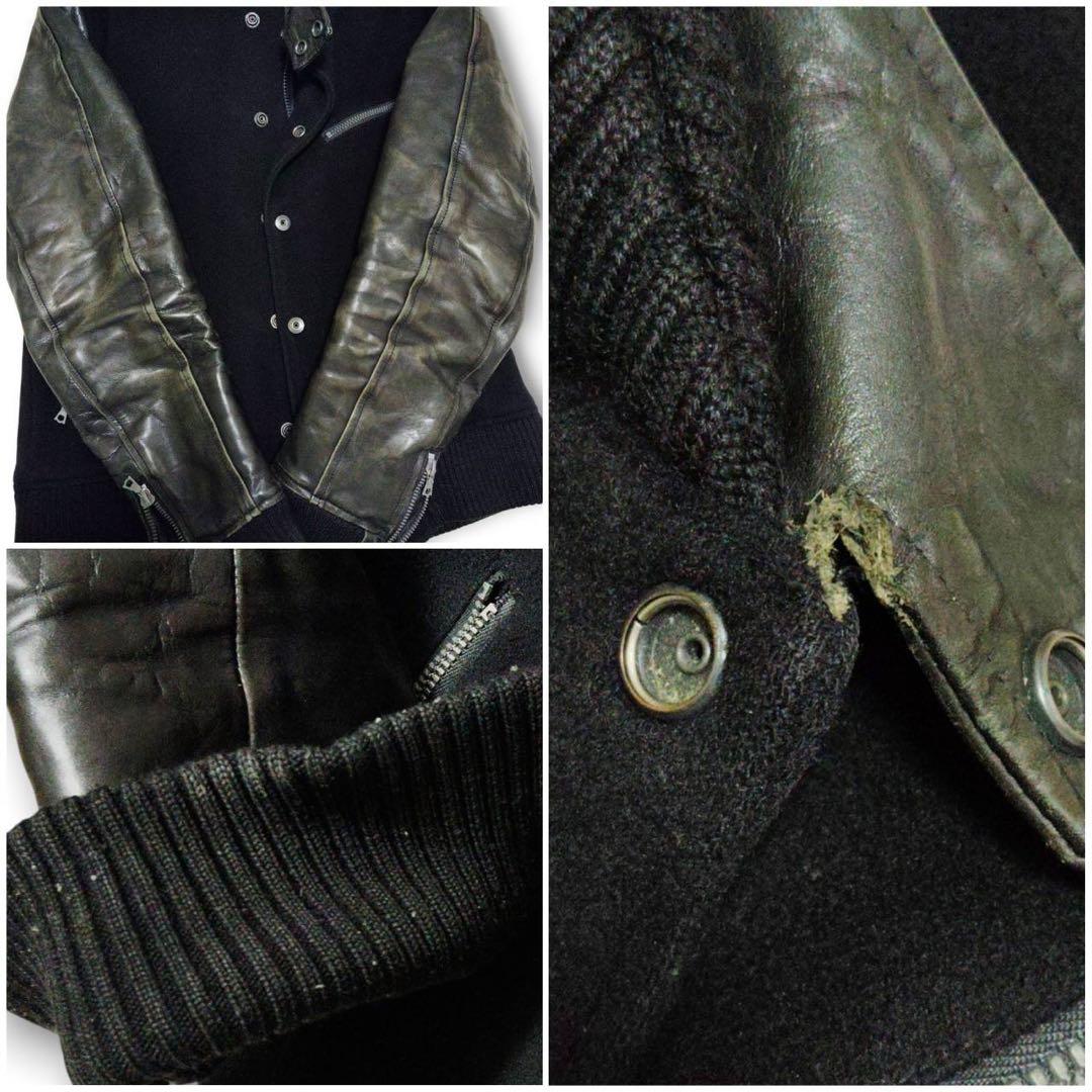 ISAMU KATAYAMA BACKLASH ジャケット レザー カシミア混