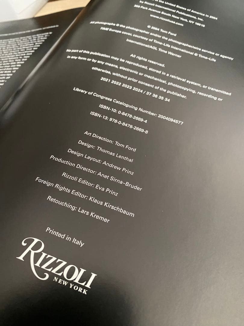 未開封 TOM FORD写真集 トムフォード GUCCI イヴサンローラン