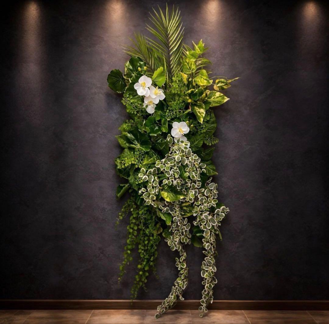 光触媒　人工観葉植物　ウォールグリーン　フェイクグリーン　壁掛けプミラアレンジ大