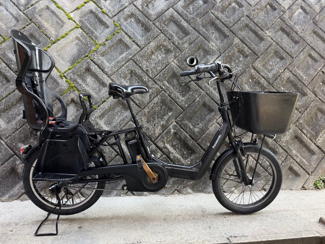 パナソニックのチャイルドシート付き電動自転車バッテリー12Ah