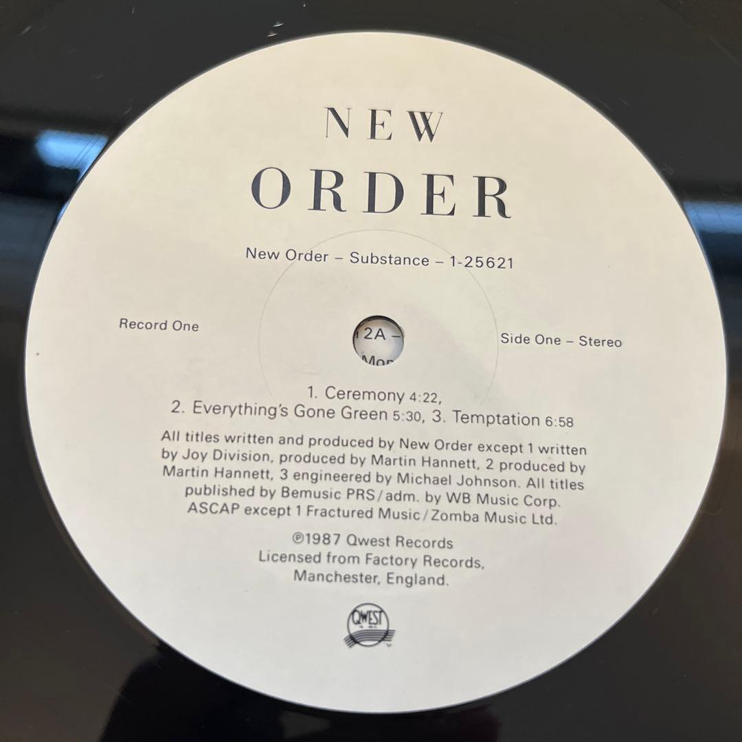 New Order – Substance USオリジナル LP レコード