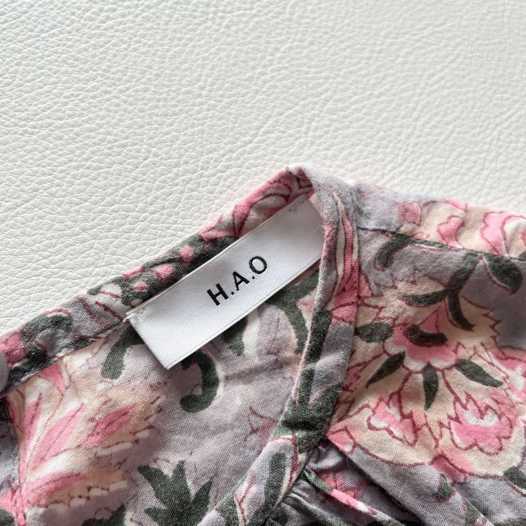 ▼23ss✨H.A.O ハオ Block Print Dress ワンピース
