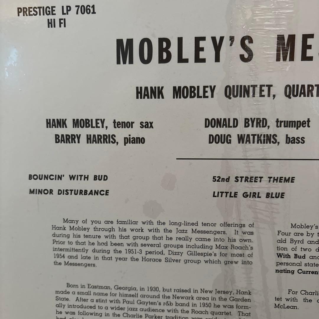 洋楽 MOBLEY'S MESSAGE Hank Mobley