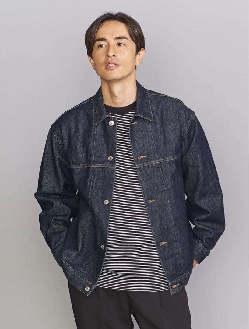 【新品】BEAUTY&YOUTH ハイツイスト デニム ブルゾン L