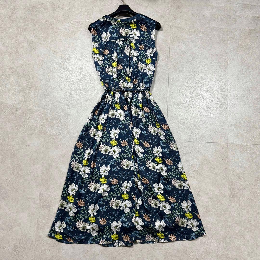 近年モデル♡アナイ フラワープリントロングワンピース ベルト 花柄 フレア M