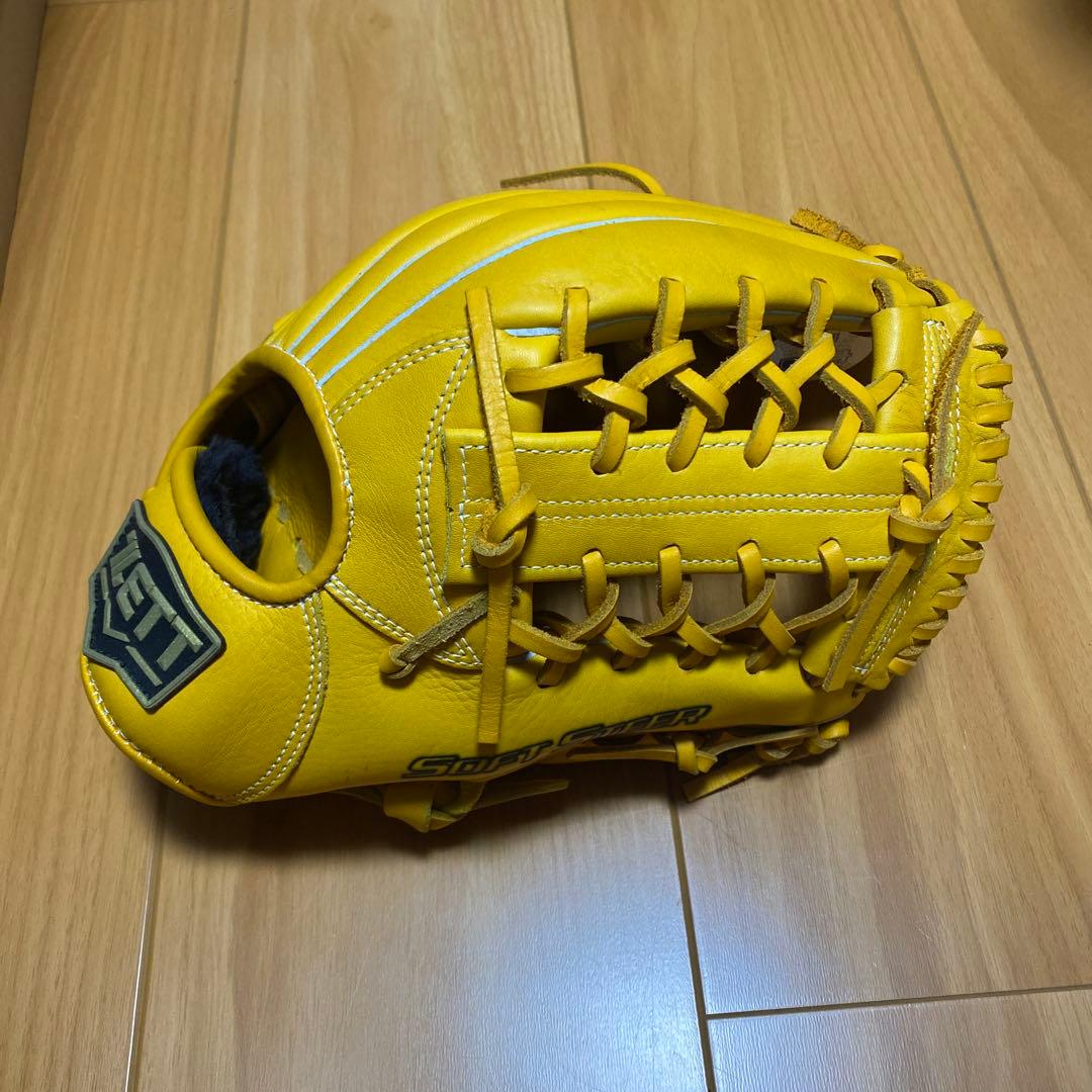 新品未使用品ZETT ソフトスティア 少年軟式グローブ イエロー