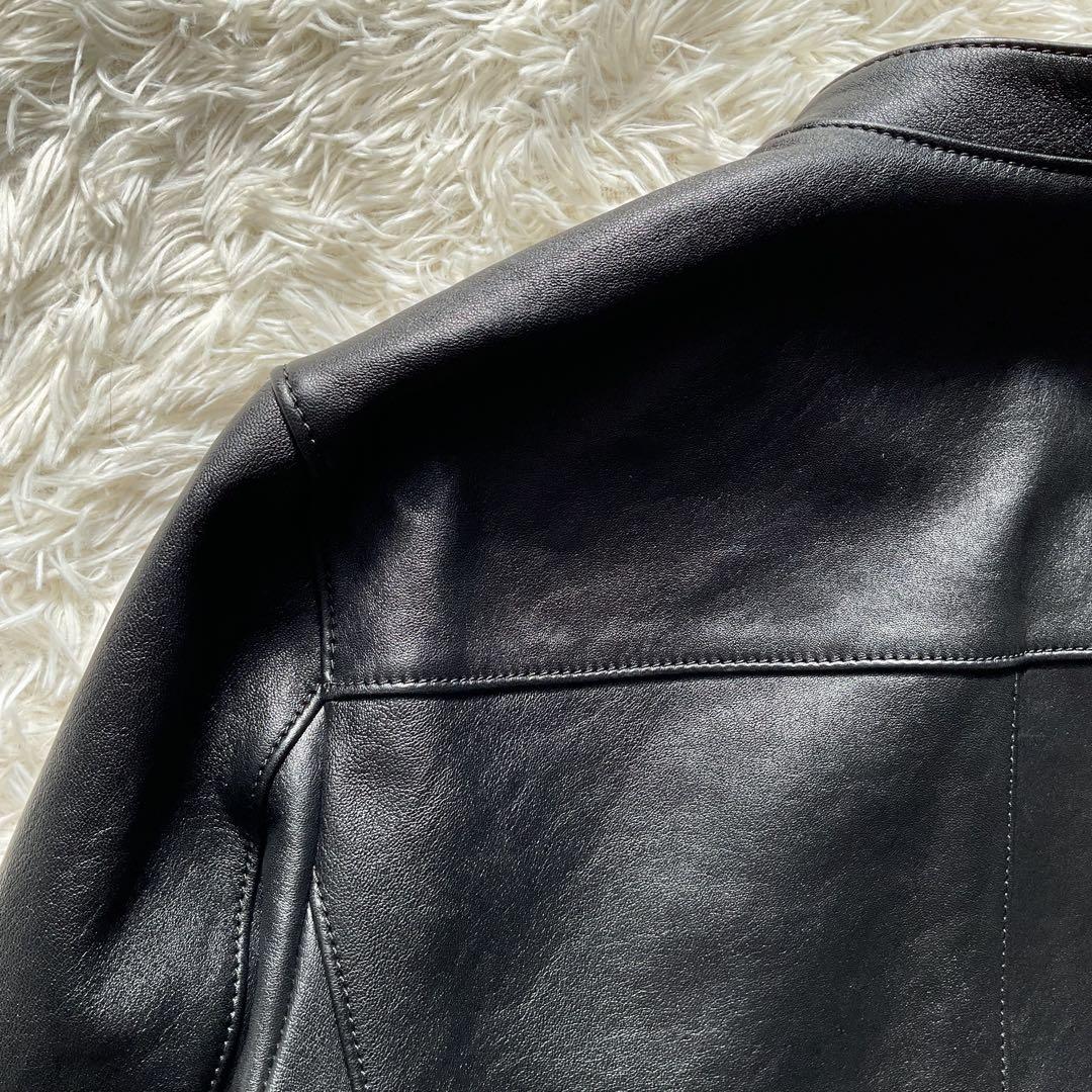 未使用級✨COACH レザージャケット　シングルライダース　M 黒　88799