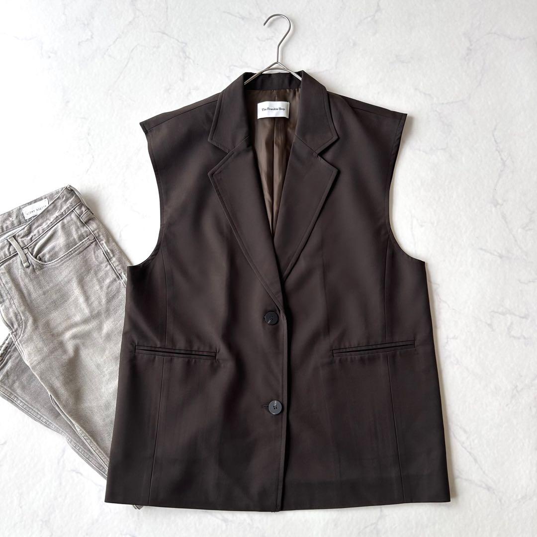 美品 the frankie shop ザフランキーショップ ベスト ブラウン