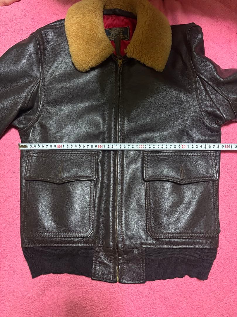 エアロレザー　G-1レザージャケット　本革　ブラウン系　38