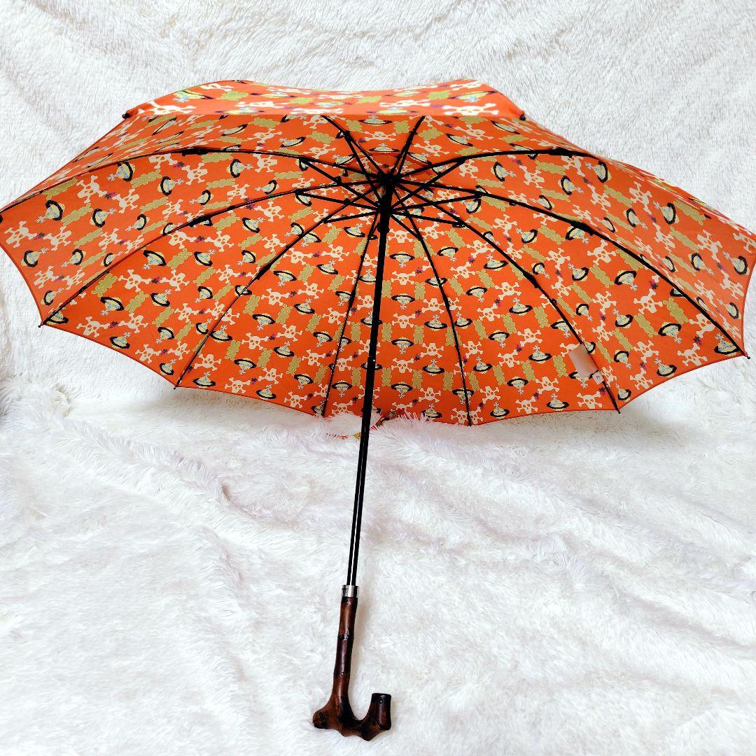 【美品】 Vivienne Westwood 折り畳み 傘 総柄 オーブ スカル