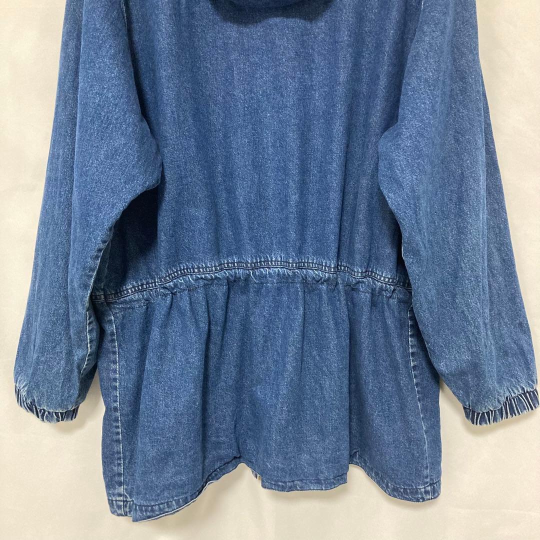 90s セントジョンズベイ デニムジャケット フード XXL 古着 ビンテージ