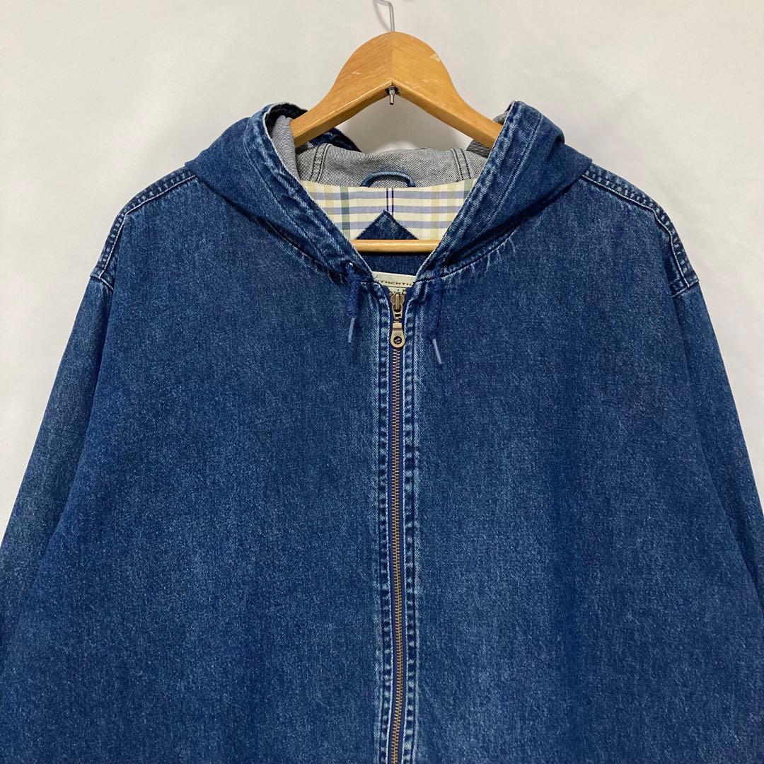 90s セントジョンズベイ デニムジャケット フード XXL 古着 ビンテージ