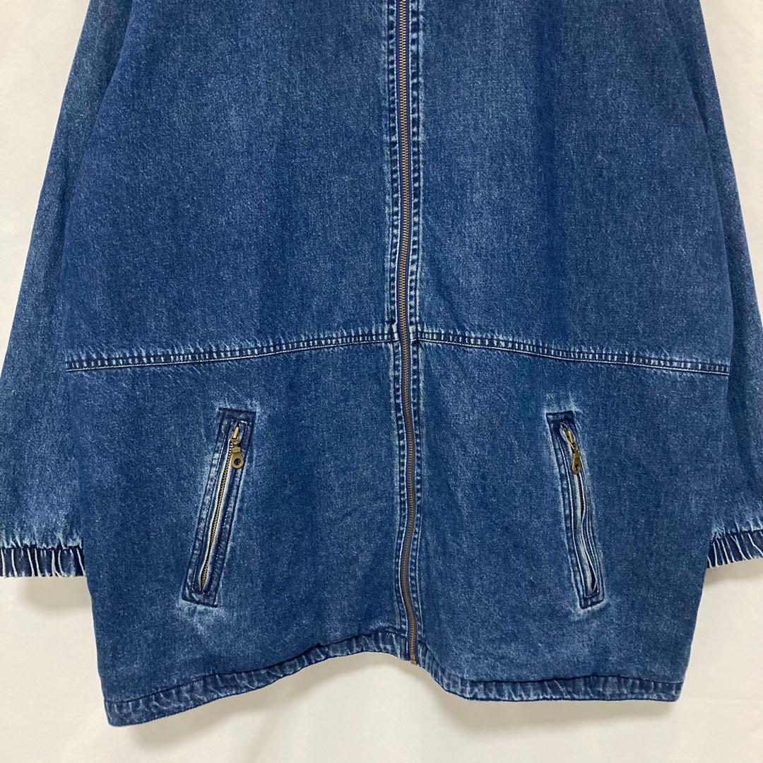 90s セントジョンズベイ デニムジャケット フード XXL 古着 ビンテージ