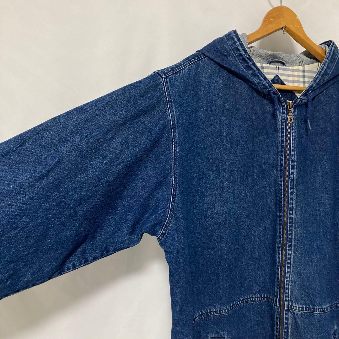 90s セントジョンズベイ デニムジャケット フード XXL 古着 ビンテージ
