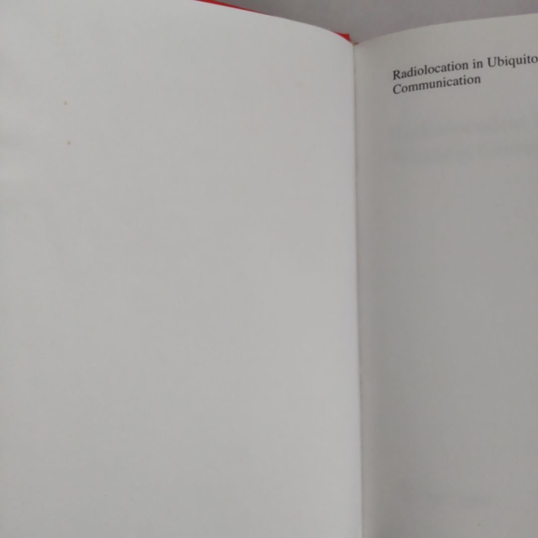 洋書 Radiolocation in Ubiquitous Wireless