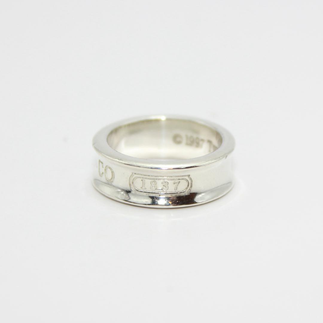 美品 Tiffany&Co. アクセサリー ナロー シルバー リング 指輪 9号