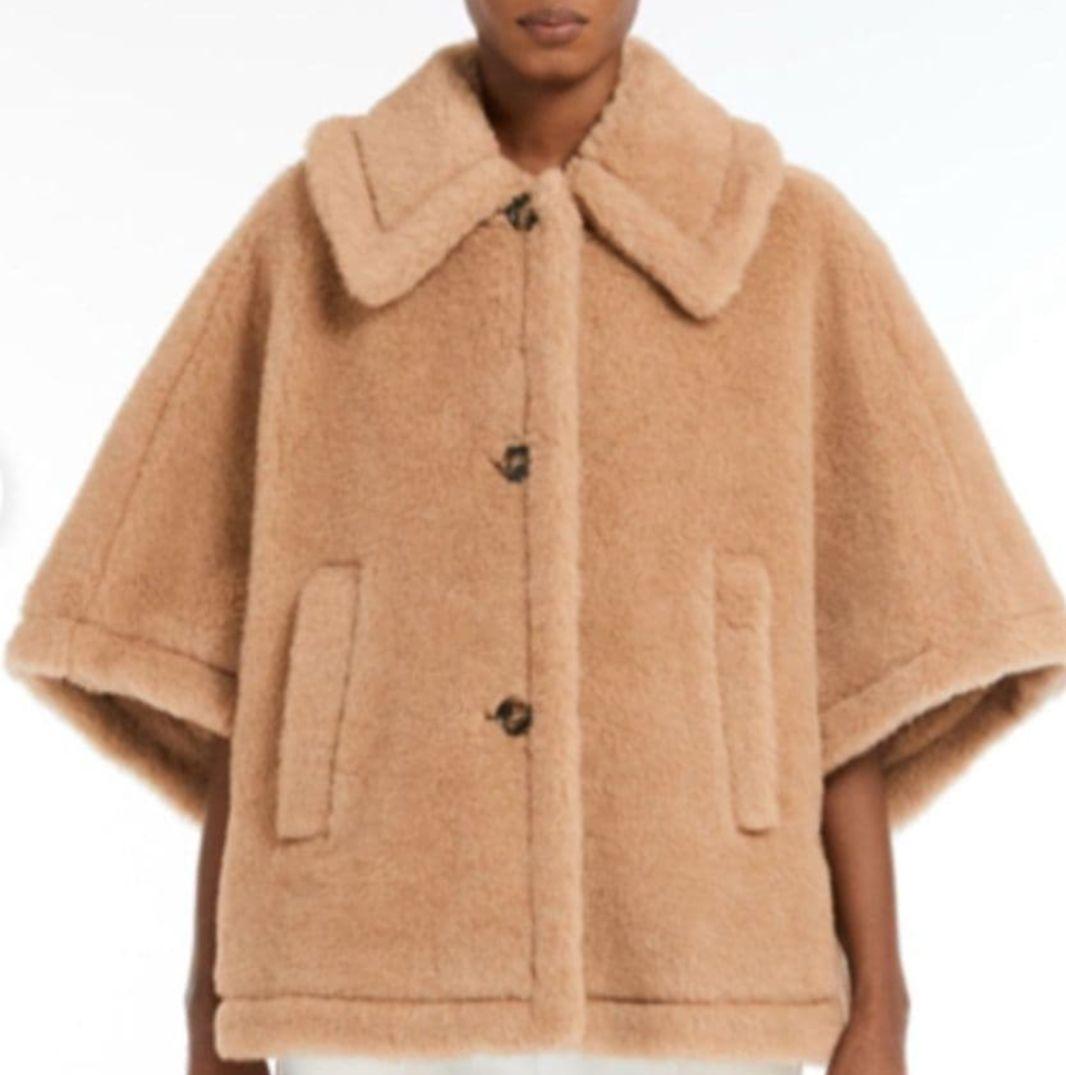 MaxMara TENEBRE4 テディ　ケープ　コート　アルビノ　SM